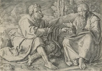 St. Peter and St. Paul in a Landscape (engraving)